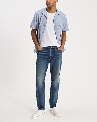 Athletic Slim Medium Wash Stretch Jeans - image 4