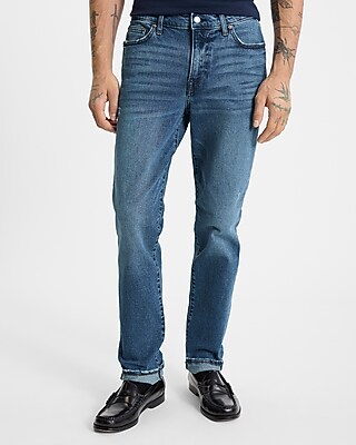 Dark Wash Express Slim Stretch Jeans Slim Bootcut Jeans For Men