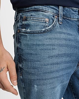 Slim Medium Wash Stretch Jeans - image 2