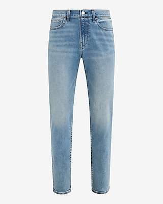 Slim Straight Medium Wash Stretch Jeans