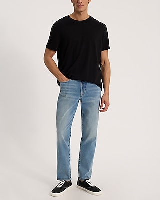 Slim Straight Medium Wash Stretch Jeans