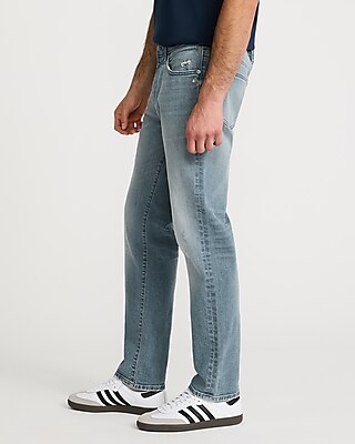 Slim Straight Light Wash Stretch Jeans