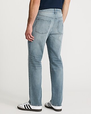 Slim Straight Light Wash Stretch Jeans