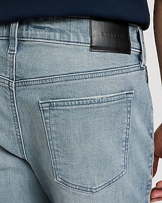 Slim Straight Light Wash Stretch Jeans