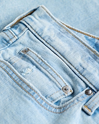 Slim Straight Light Wash Stretch Jeans