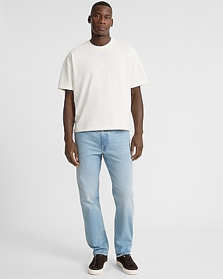 Slim Straight Light Wash Stretch Jeans
