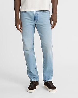 Slim Straight Light Wash Stretch Jeans