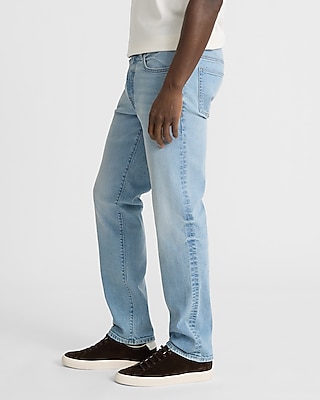 Slim Straight Light Wash Stretch Jeans