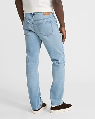 Slim Straight Light Wash Stretch Jeans