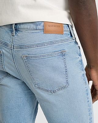 Slim Straight Light Wash Stretch Jeans