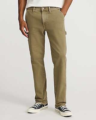 Straight Light Wash Stretch Carpenter Jeans