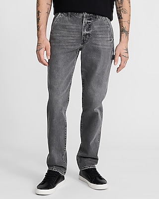 Straight Light Wash Stretch Carpenter Jeans