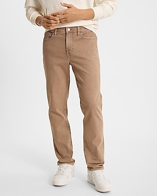 Slim Brown Wash Stretch Jeans