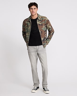 Slim Gray Wash Stretch Jeans