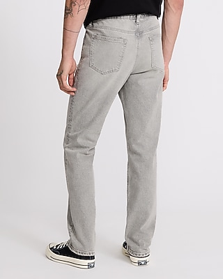 Slim Gray Wash Stretch Jeans