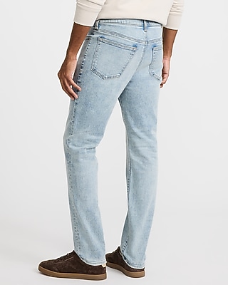 Slim Straight Light Wash Stretch Jeans