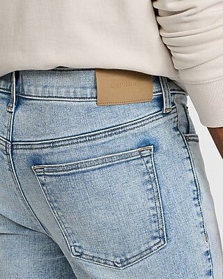Slim Straight Light Wash Stretch Jeans