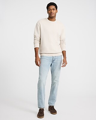 Slim Straight Light Wash Stretch Jeans