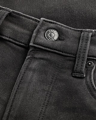 Slim Straight Black Wash Flex Fleece Jeans