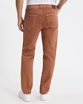 Slim Brown Stretch Jeans