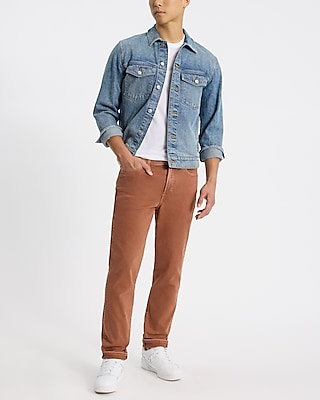 Slim Brown Stretch Jeans