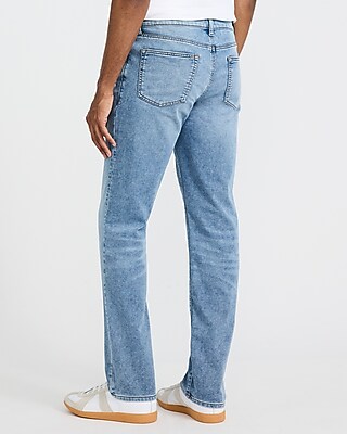 Slim Straight Light Wash Flex Fleece Jeans