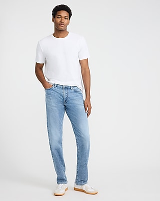 Slim Straight Light Wash Flex Fleece Jeans