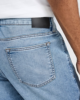 Slim Straight Light Wash Flex Fleece Jeans