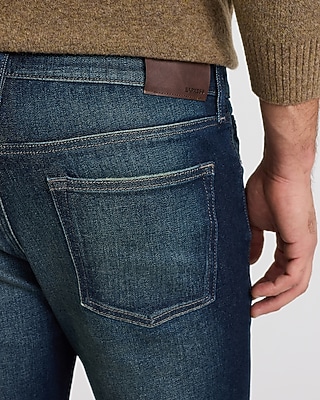 Slim Straight Medium Wash Stretch Jeans