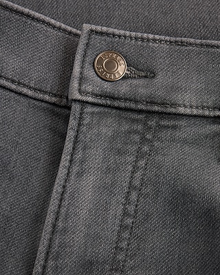 Slim Straight Dark Gray Wash Flex Fleece Jeans