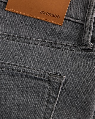 Slim Straight Dark Gray Wash Flex Fleece Jeans