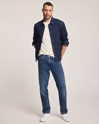 Slim Straight Medium Wash Flex Fleece Jeans