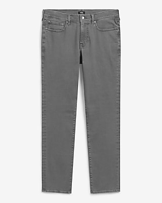 Slim Dark Gray Wash Stretch Jeans
