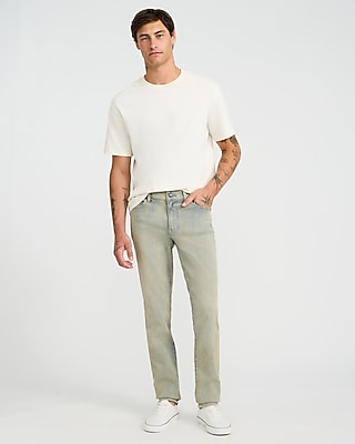 Slim Acid Light Wash Stretch Jeans