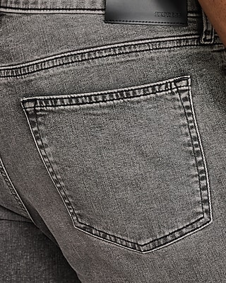 Slim Straight Washed Black Hyper Stretch Jeans