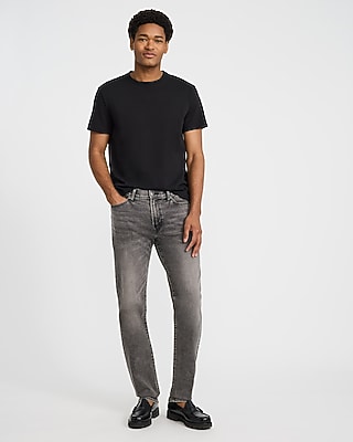 Slim Straight Washed Black Hyper Stretch Jeans