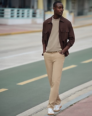 Slim Straight Khaki Hyper Stretch Jeans