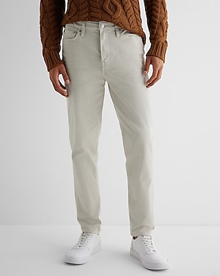 athletic skinny cream hyper stretch jeans