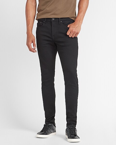 Black Slim Fit Jeans for Men by