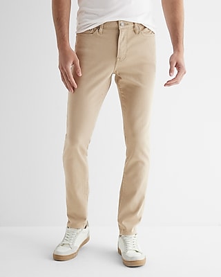 Men's Lakewashed Stretch Khakis, Slim Fit, Straight Leg