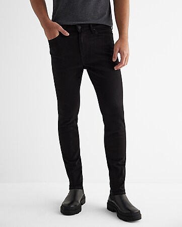 Slim Stretch Denim Trousers - Luxury Black