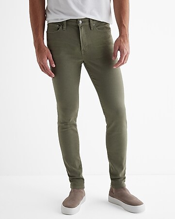 Men's Green Slim Fit Jeans