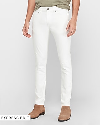 white stretch skinny jeans mens