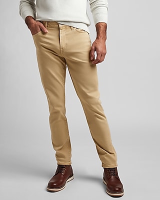 skinny stretch khaki pants