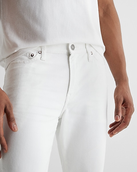Skinny White Hyper Stretch Jeans