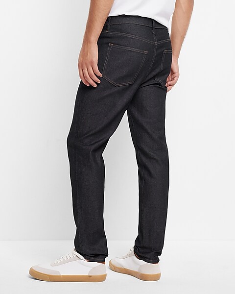 Athletic Skinny Raw Rinse Stretch Jeans | Express