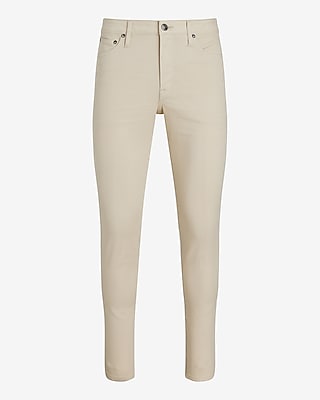 Skinny Cream Stretch Jeans