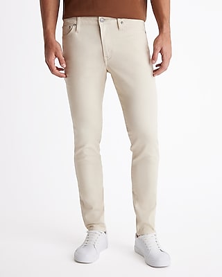 Skinny Cream Stretch Jeans