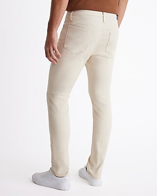 Skinny Cream Stretch Jeans