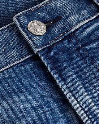 Skinny Ripped Medium Wash Stretch Jeans
